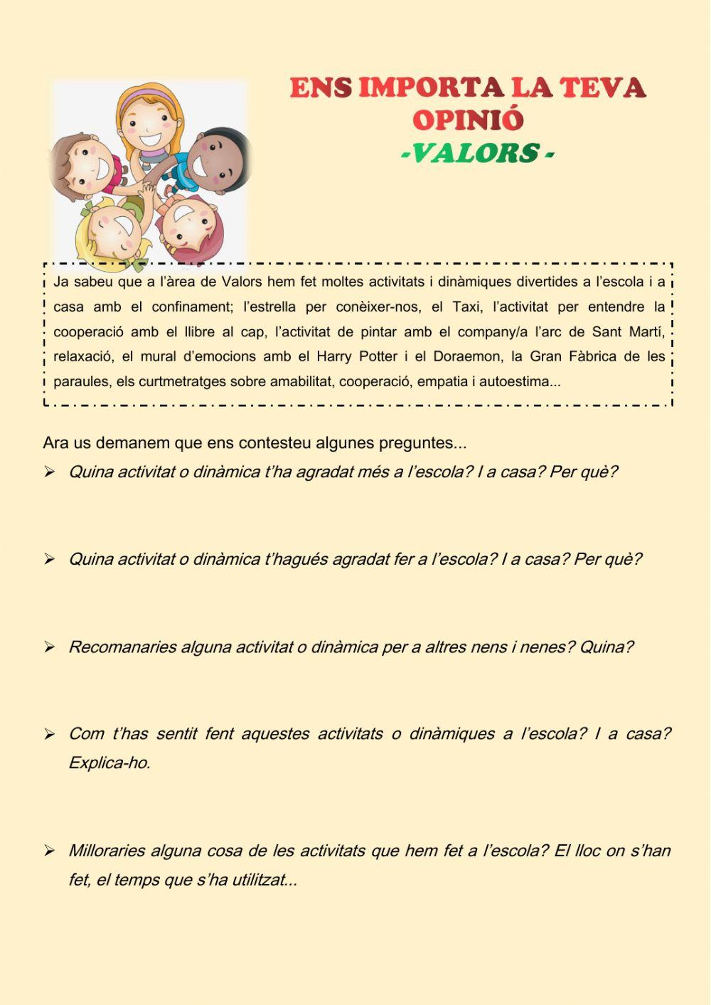 Ens importa la teva opinió