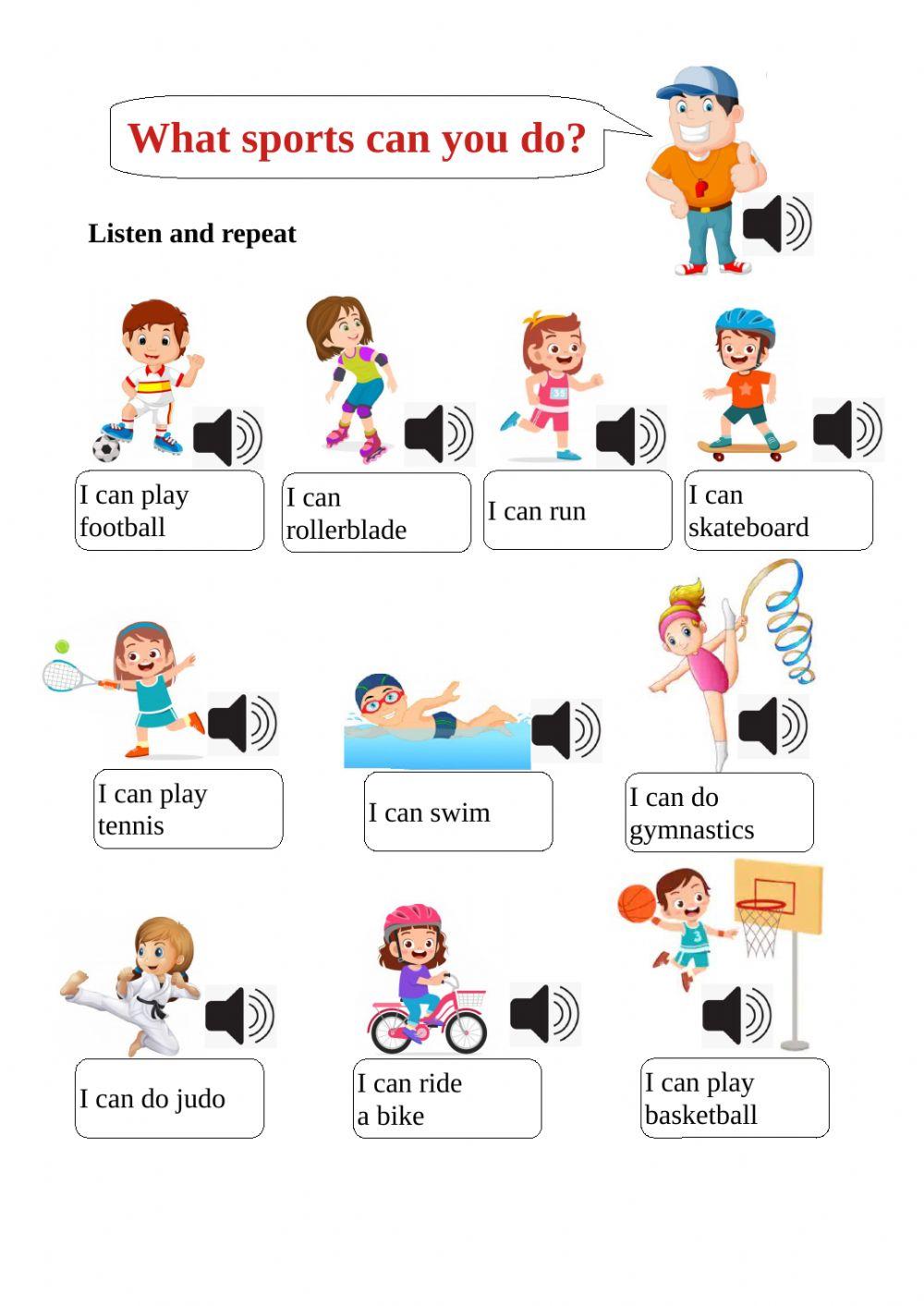 What sports can you do?