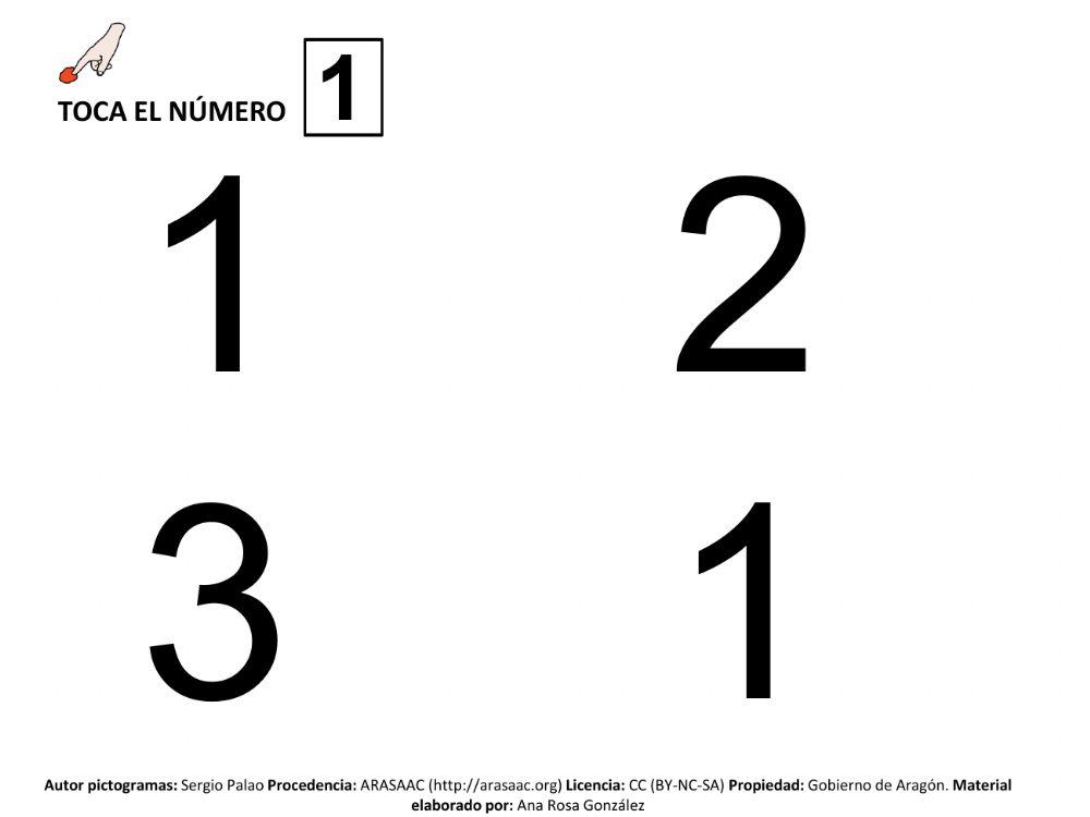 Identificar números 1,2 y 3
