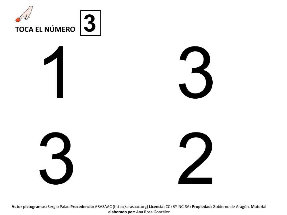 Identificar números 1,2 y 3