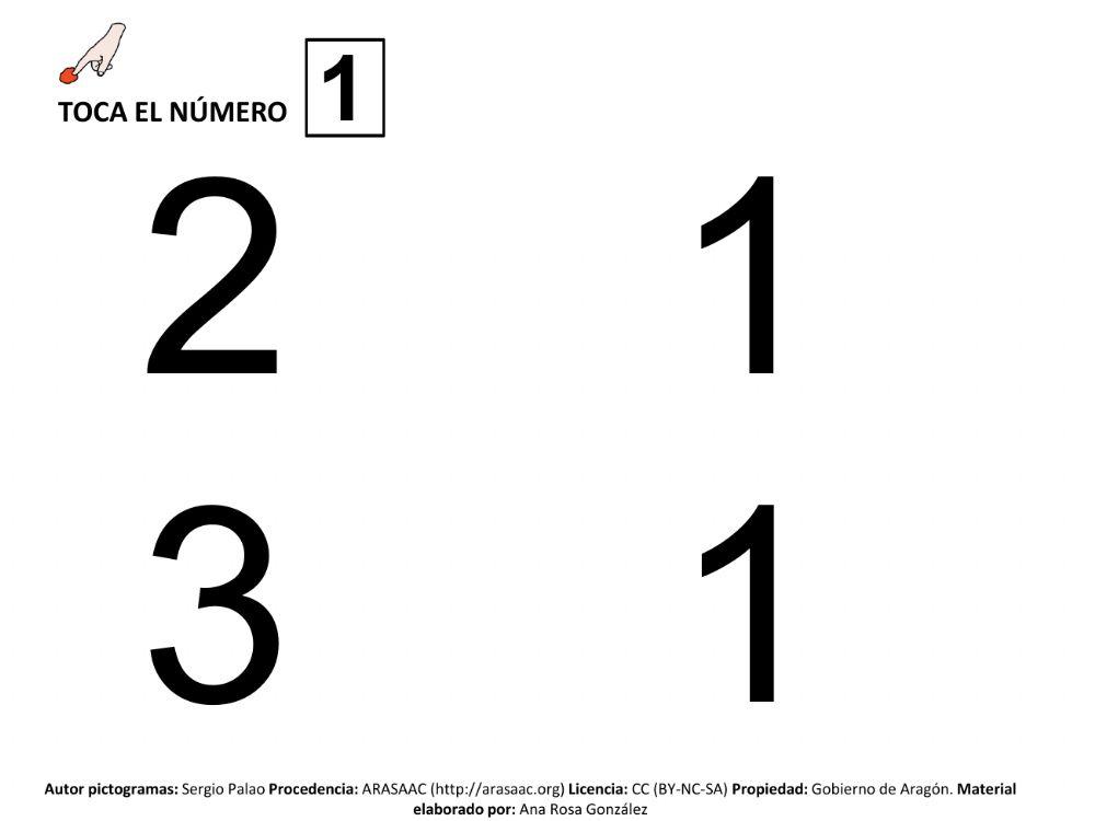 Identificar números 1,2 y 3