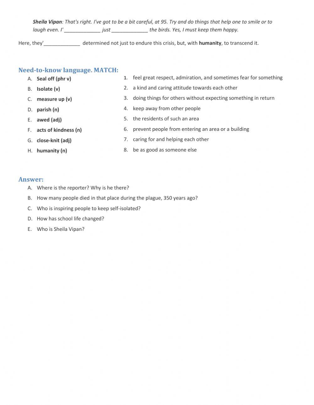 Coronavirus- lessons from an ancient plague village (BBC LEARNING ENGLISH video)