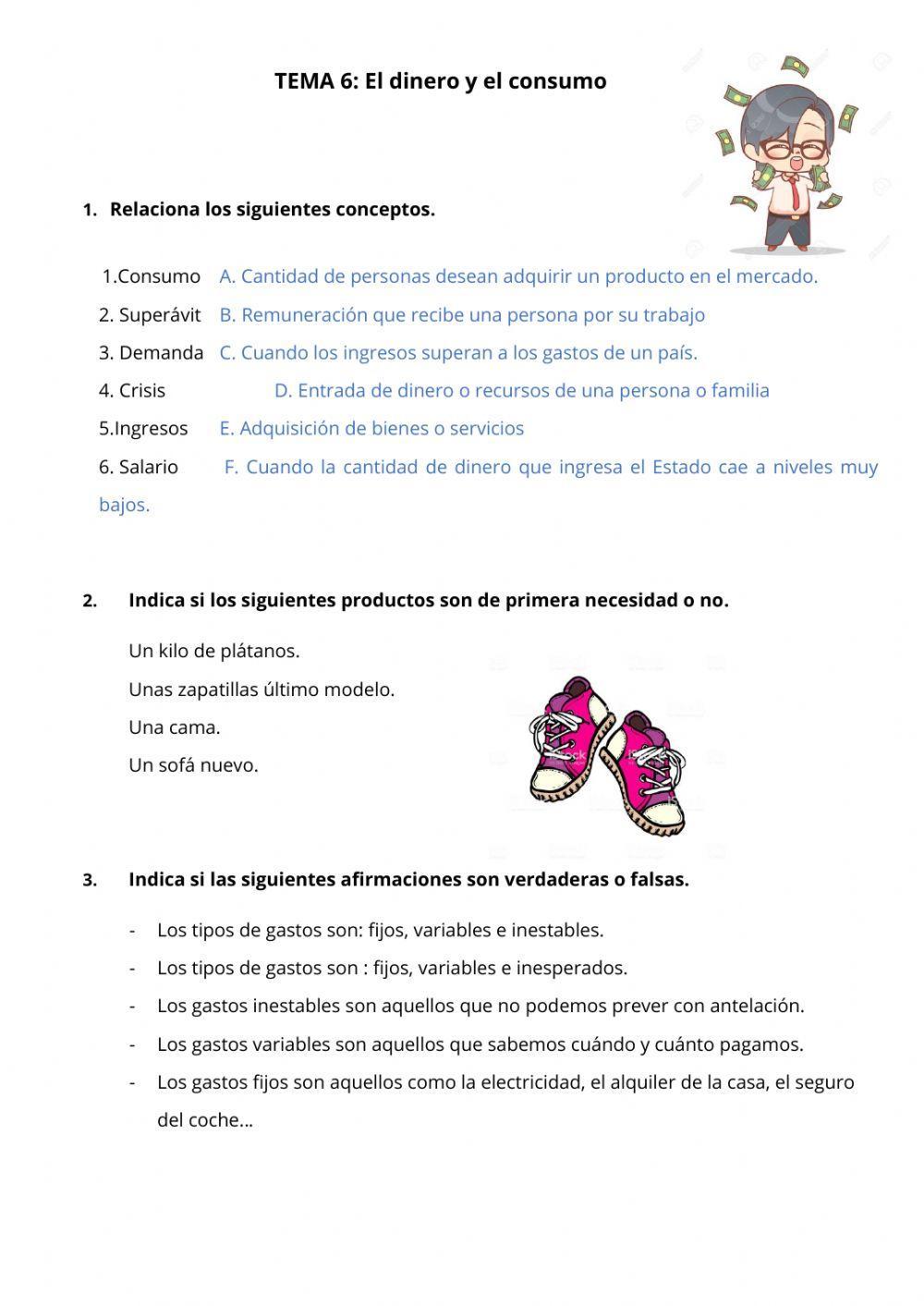 Tema 6 ccss: el dinero y el consumo csjf