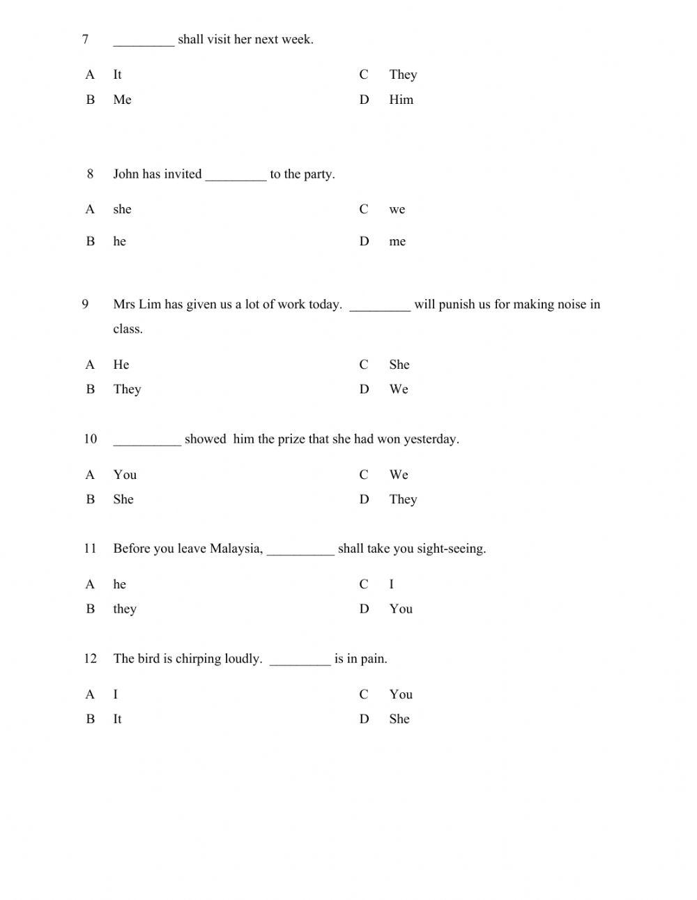 Personal Pronouns 233102 ponds8484 Live Worksheets