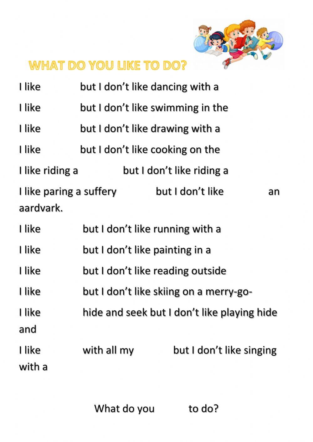 What do you like to do?