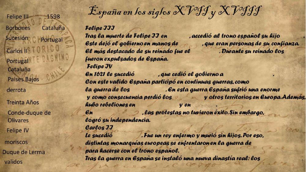 España en los siglos XVII y XVIII