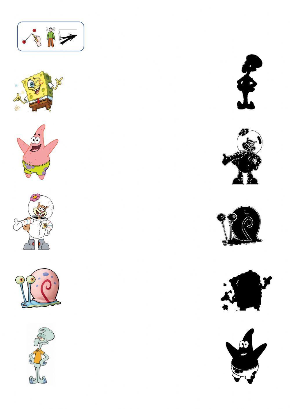 Figura-sombra Bob Esponja