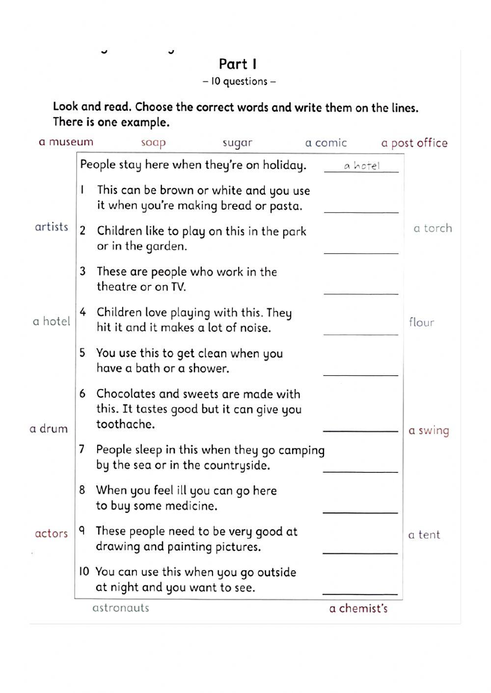 Reading and Voabulary