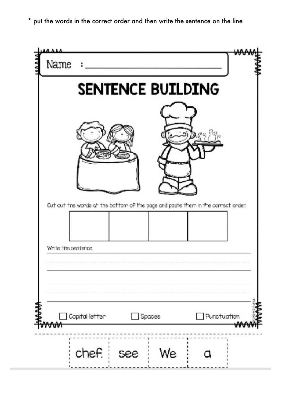 Sentence building 2