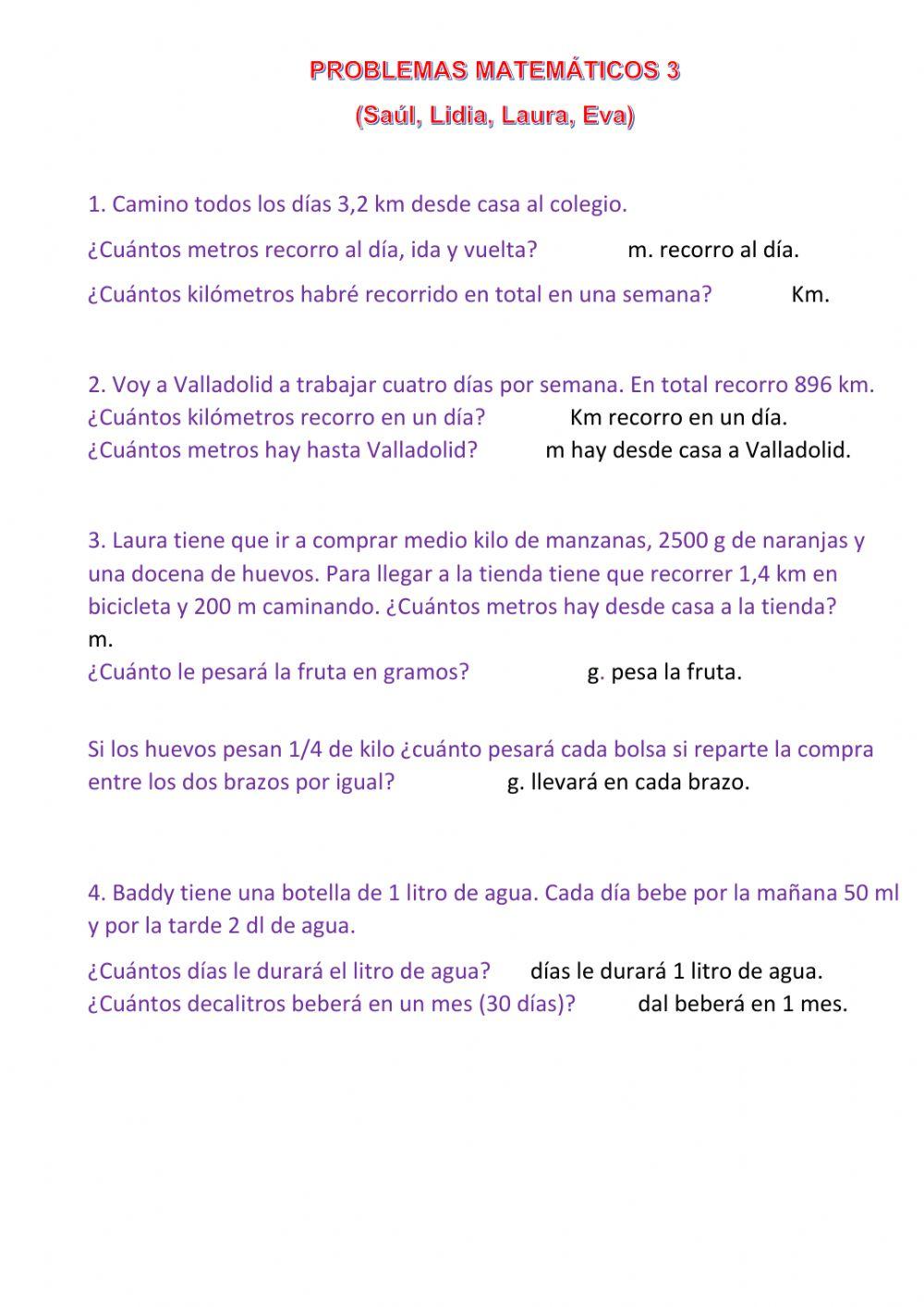 Problemas matemáticos 3