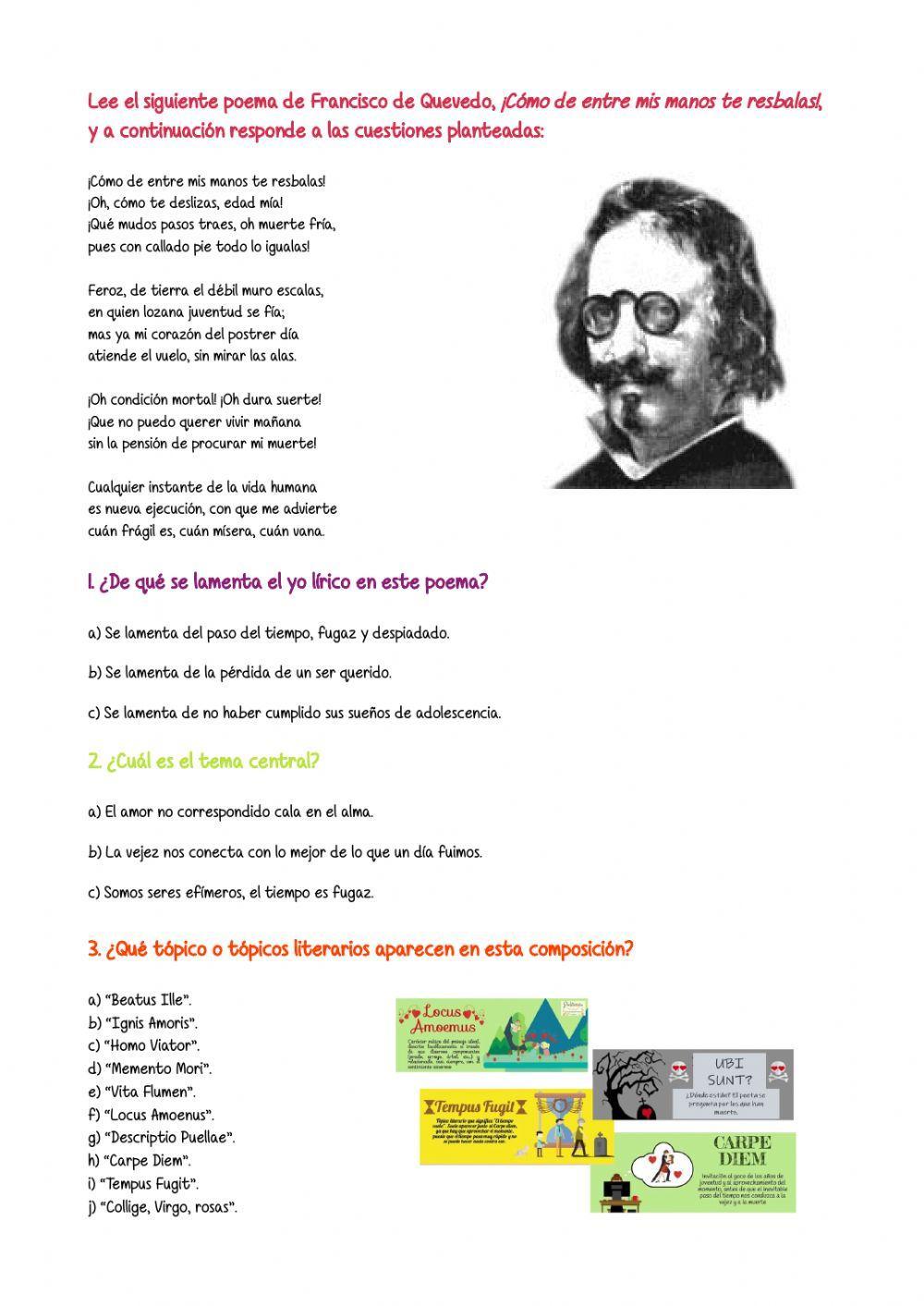 Poema, ¡Cómo de entre mis manos te resbalas!