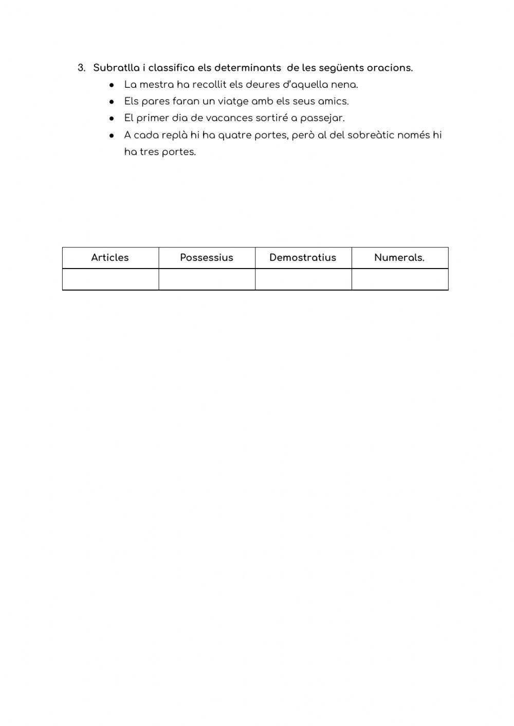Determinants numerals
