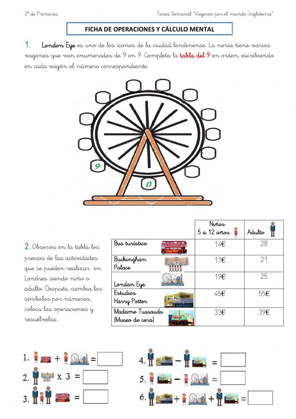 Operaciones y cálculo mental en Londres