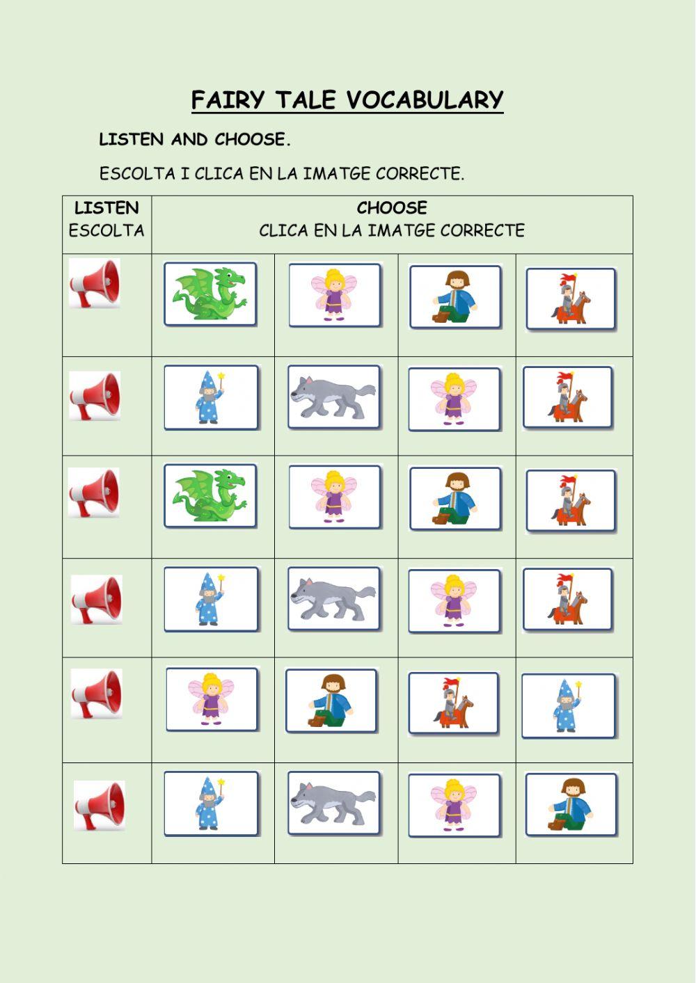 Fairy Tale -Listen and Choose