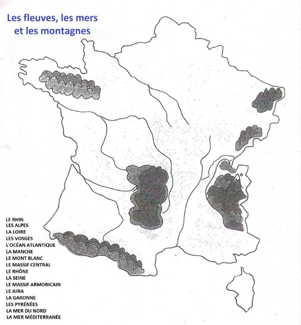 Les fleuves, les mers et les montagnes de France