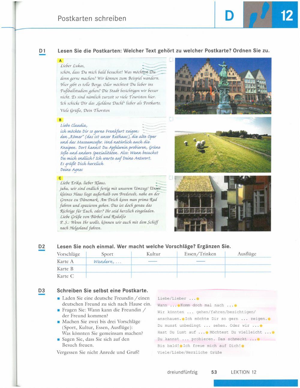 Postkarten schreiben