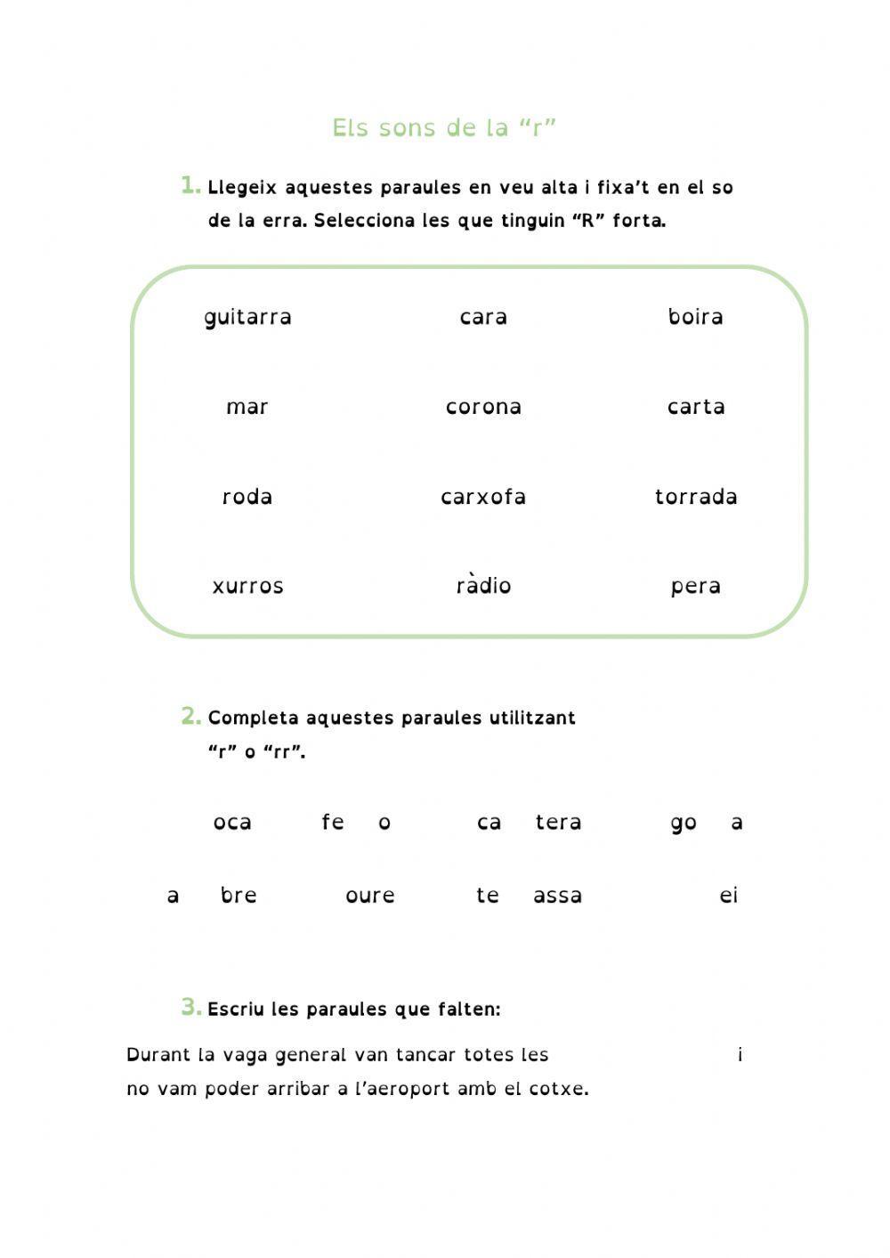 Els sons de la “r”