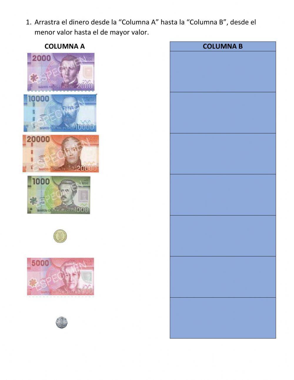 Monedas y Billetes Chile
