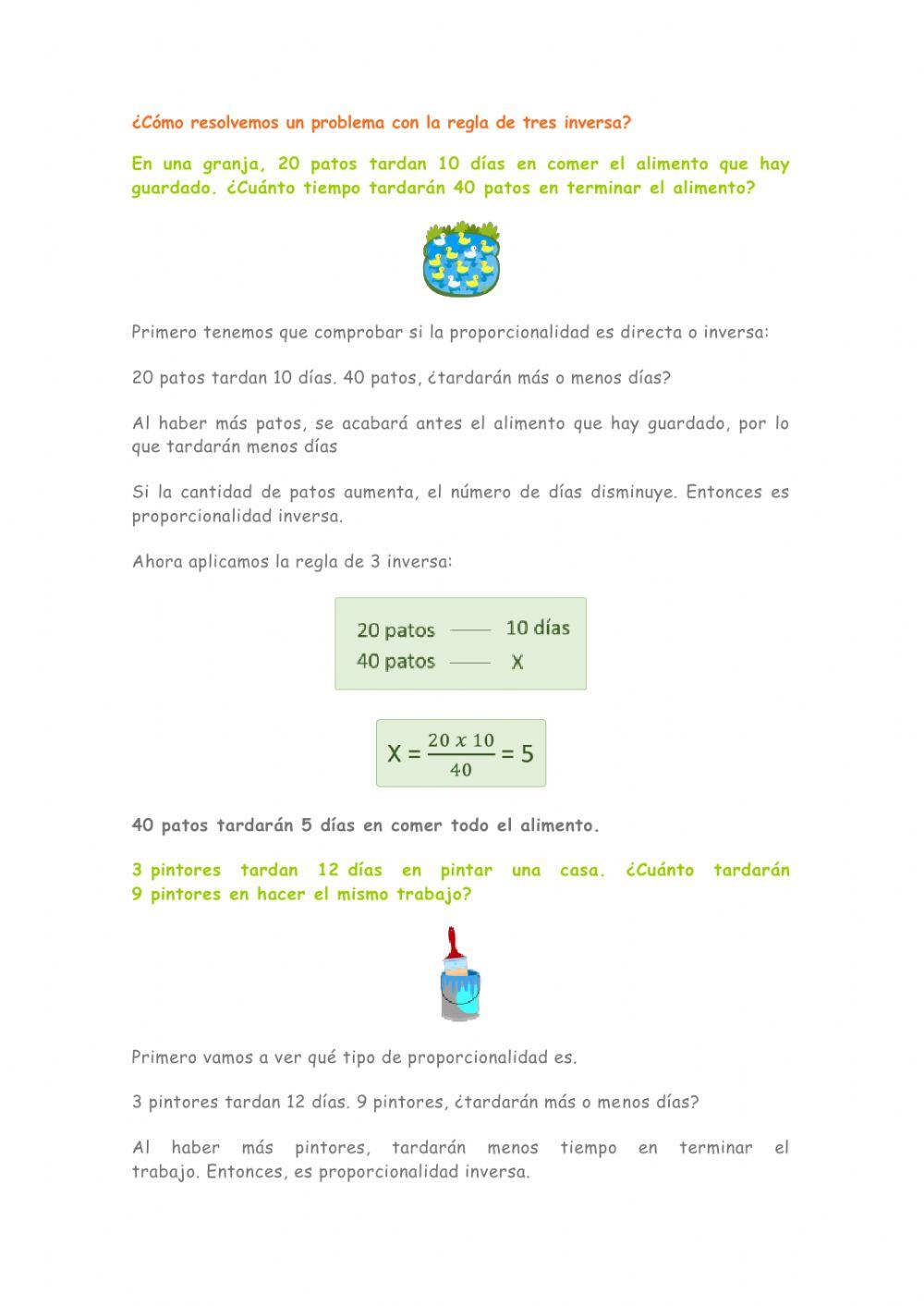 Regla de 3 inversa