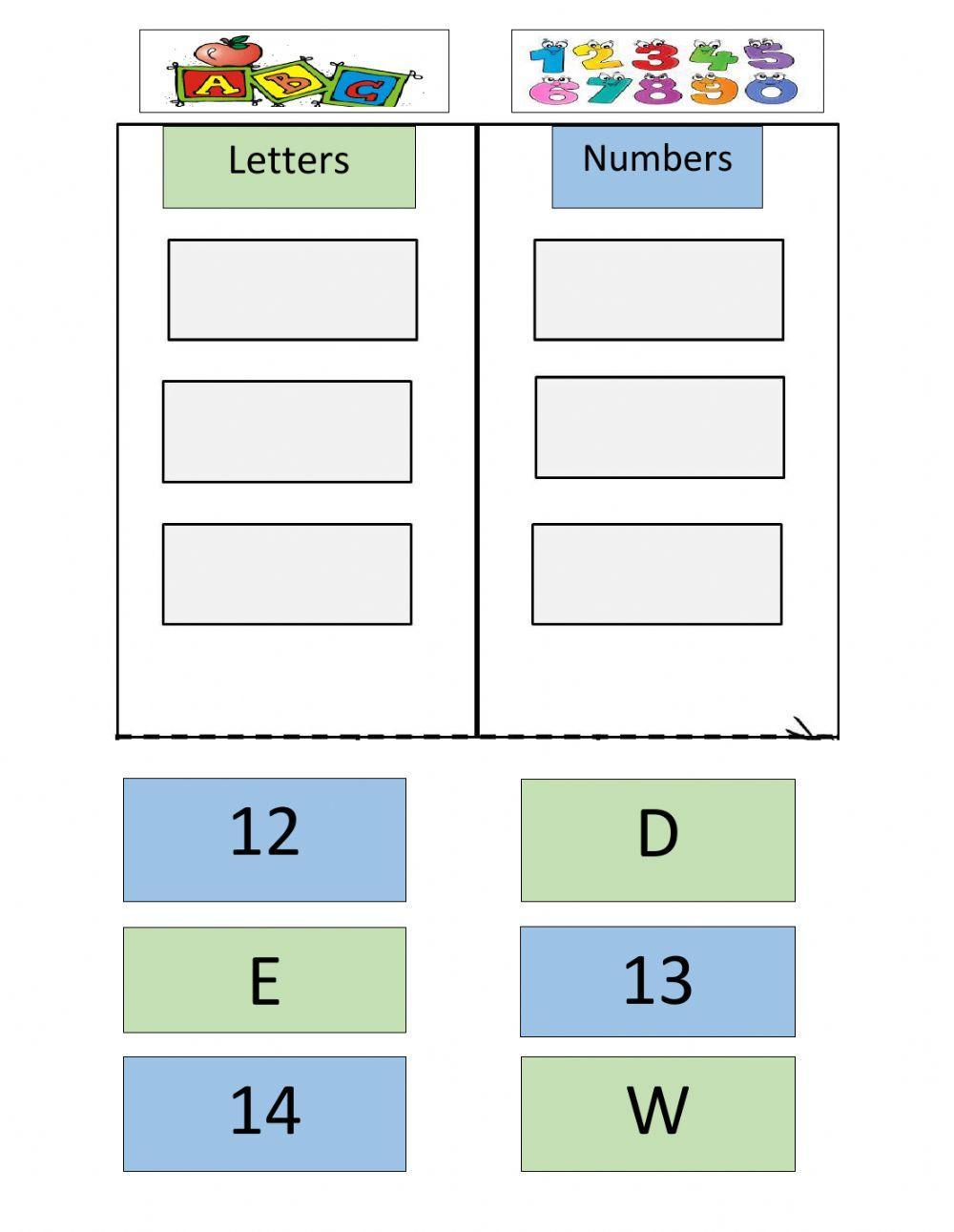 Sorting Numbers and Letters