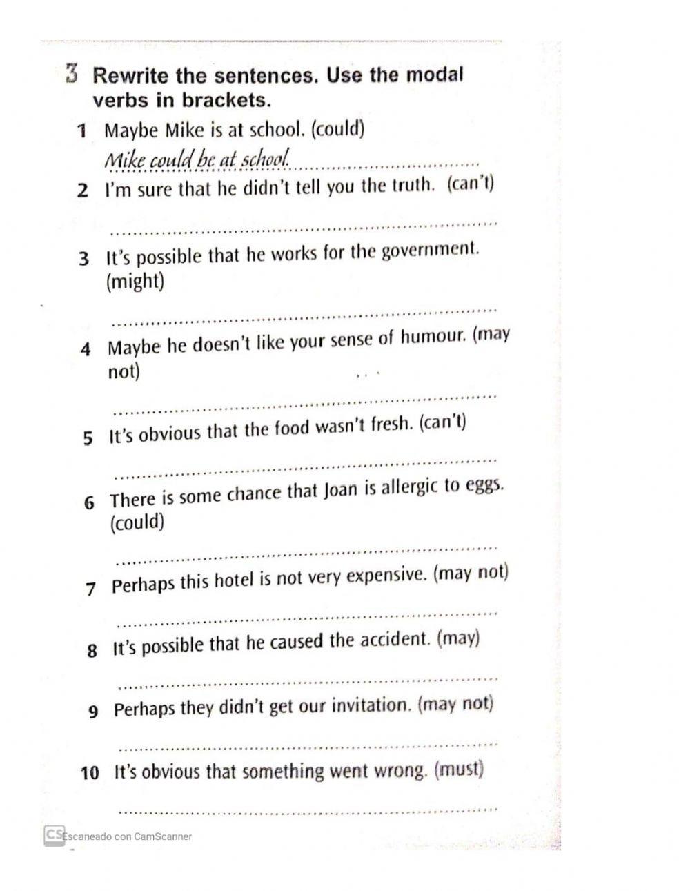 Modals and reported speech