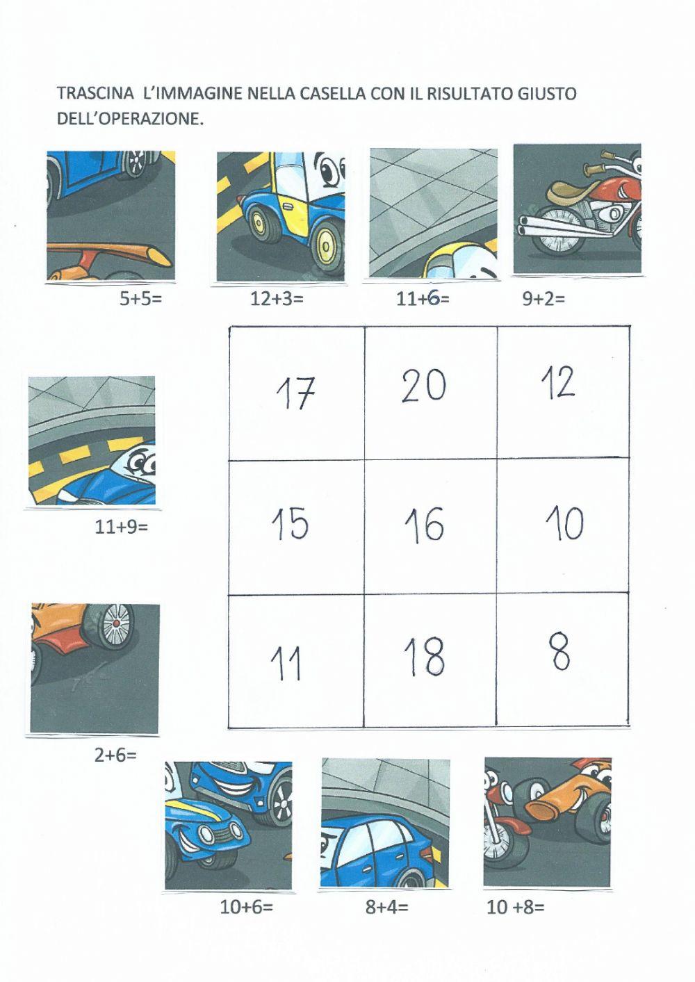 Addizioni entro il20