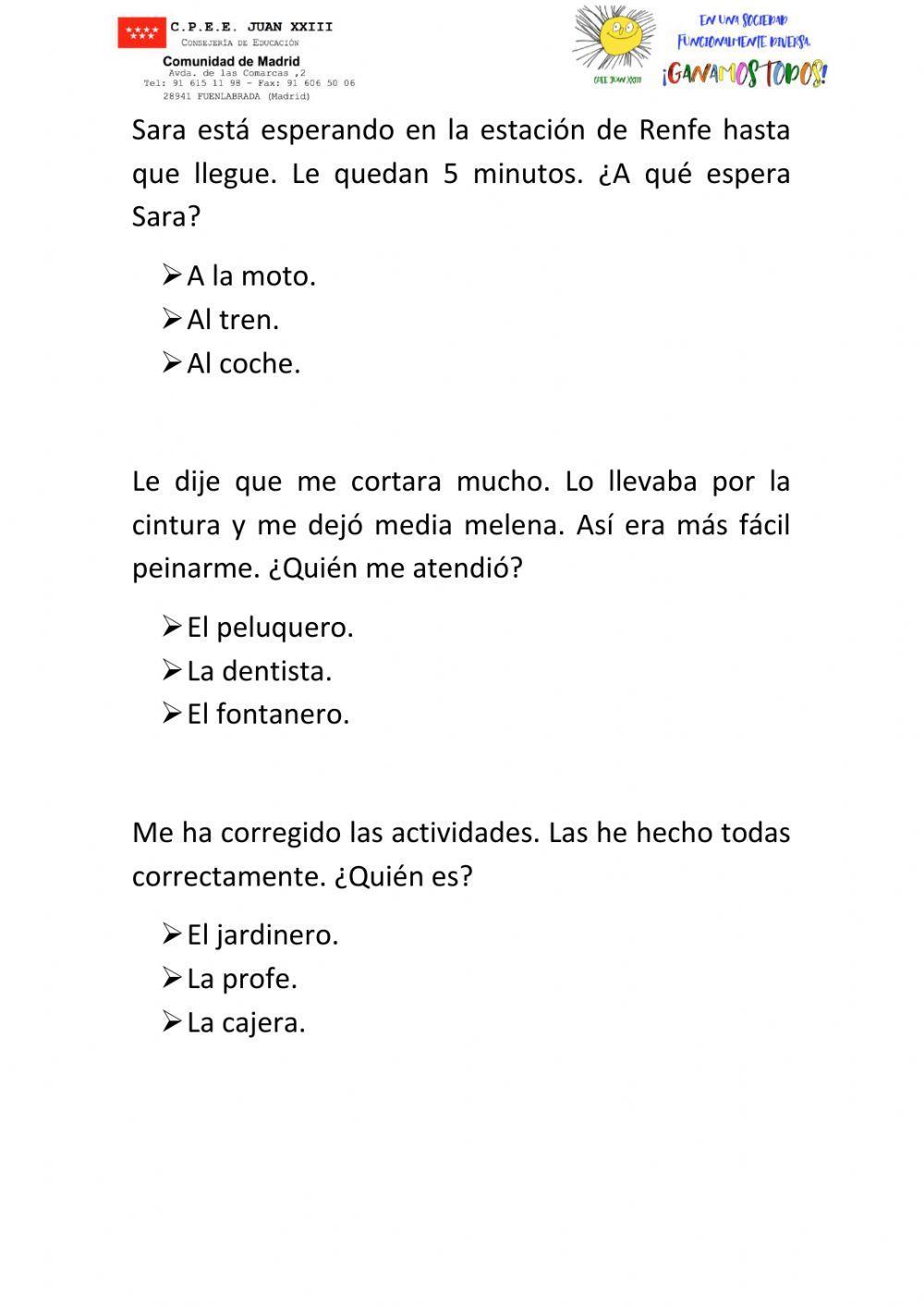 Comprensión de situaciones