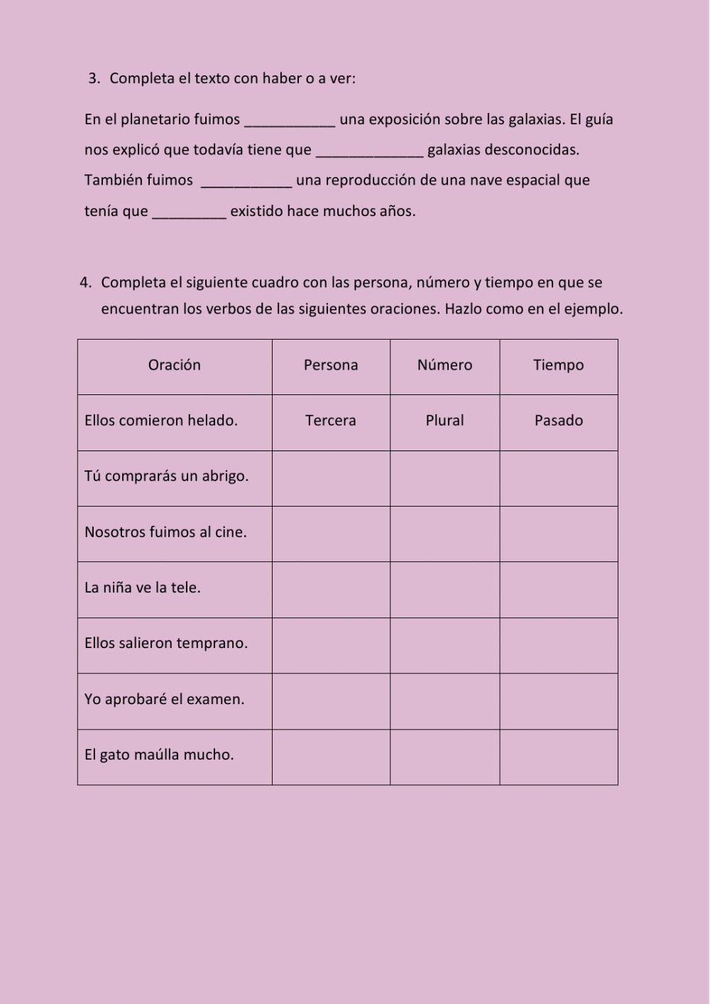Repaso interactive activity for 4º | Live Worksheets