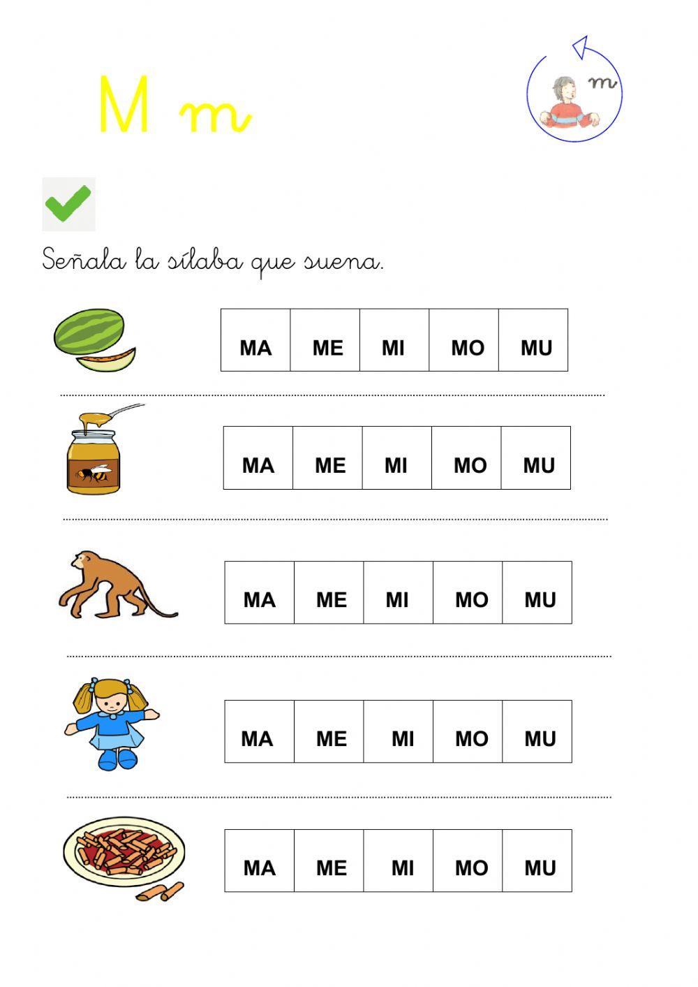 Señala la sílaba que suena 2