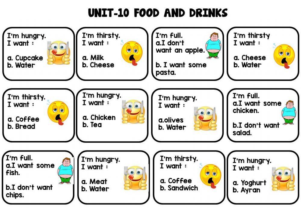 Food and Drinks Worksheet 3