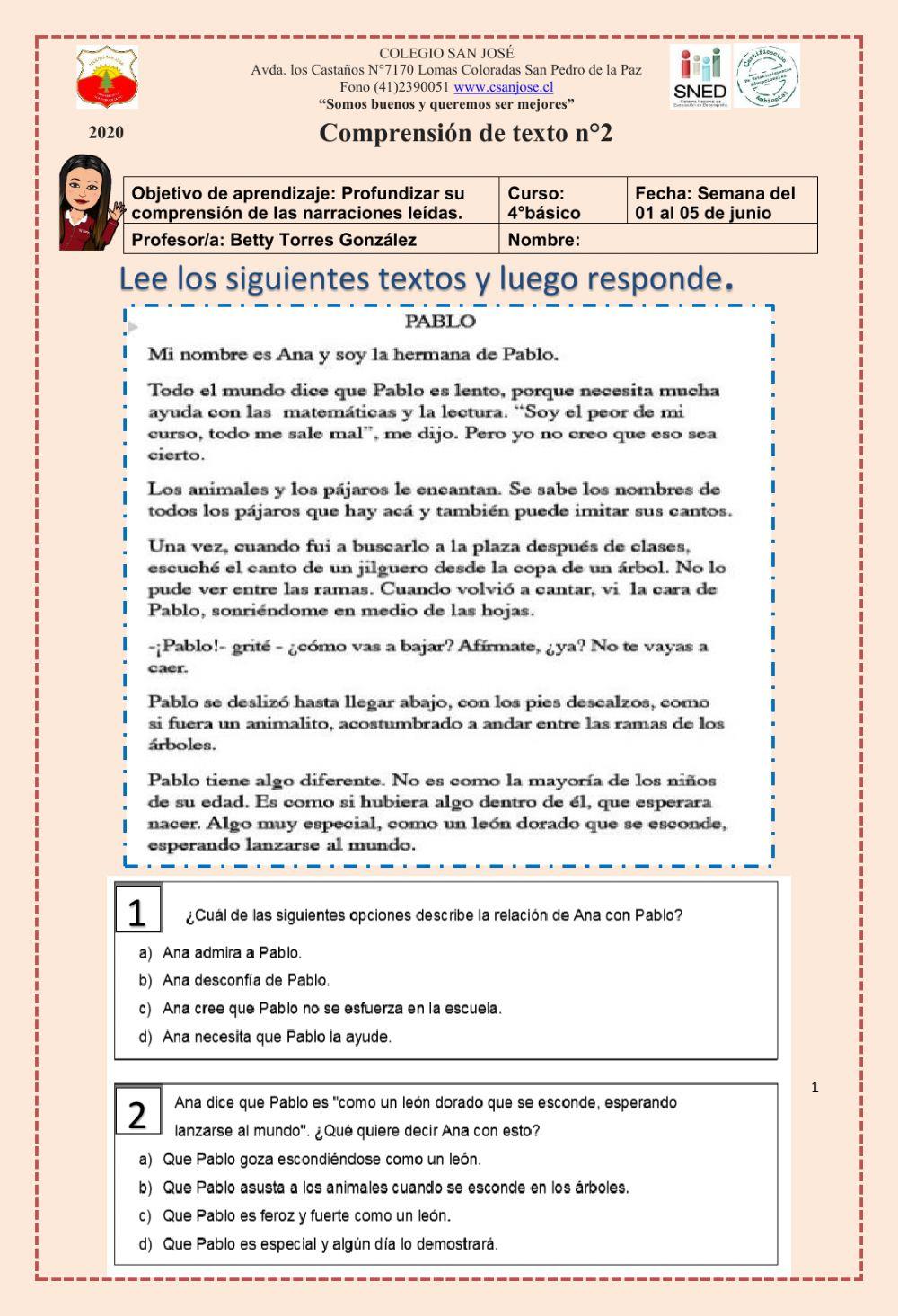 Comprensión lectora