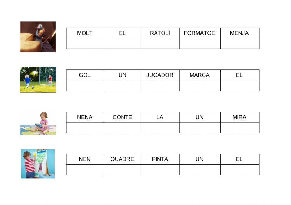 Endreça les frases 2