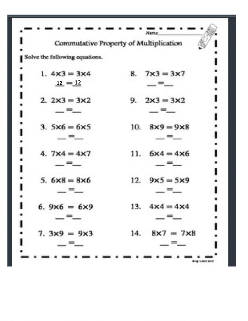 Commutative property