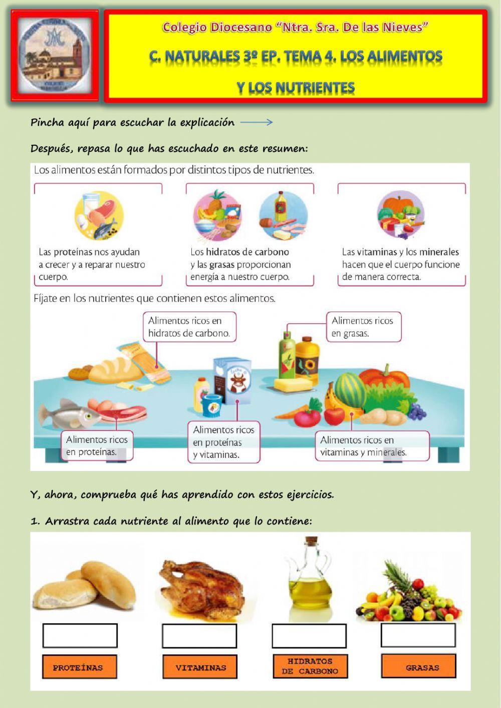 Tema 4. Los alimentos y los nutrientes