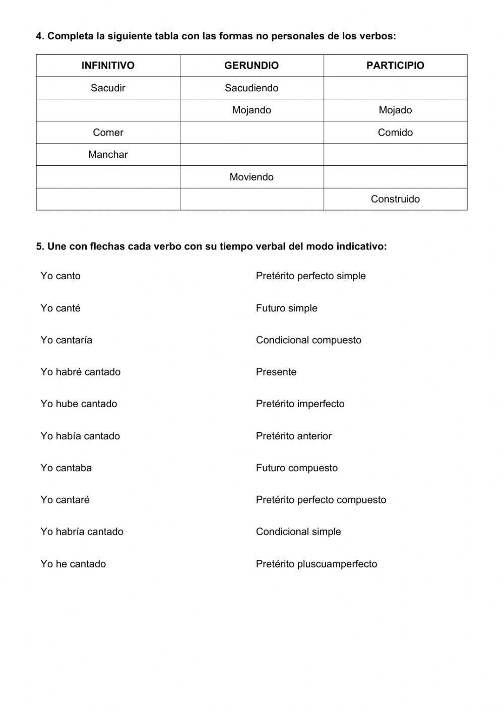 Repaso de lengua 5º
