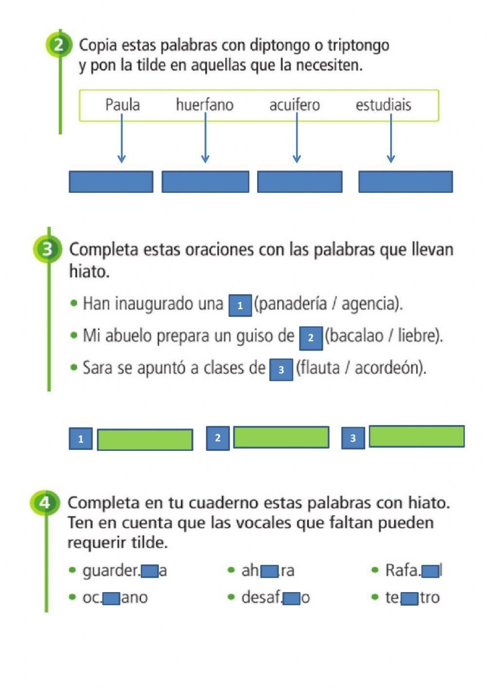 ACENTUACIÓN, diptongos, triptongos e hiatos