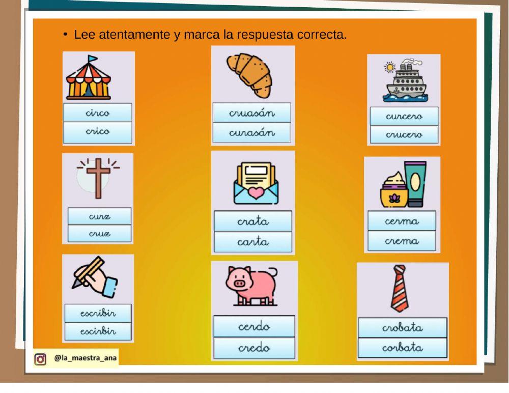 Sílabas trabadas cr