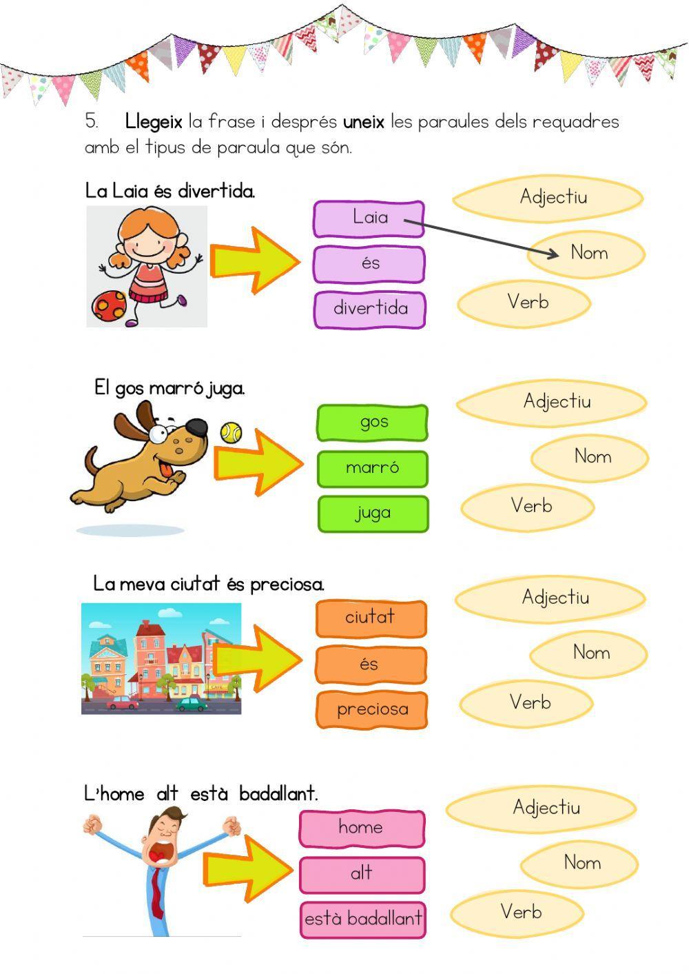 Nom, adjectiu i verb (NIVELL 1)
