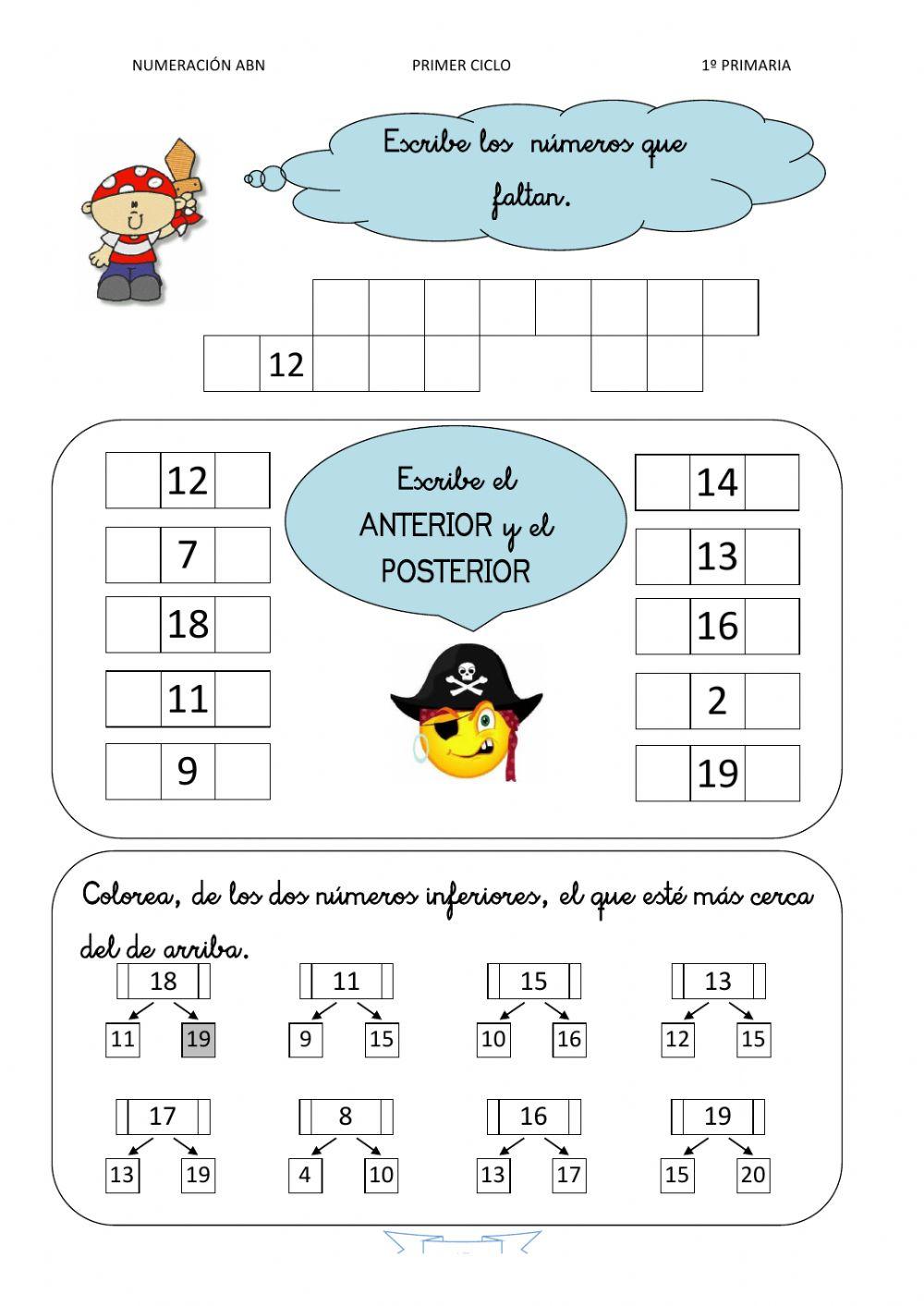 Números vecinos y pandillas