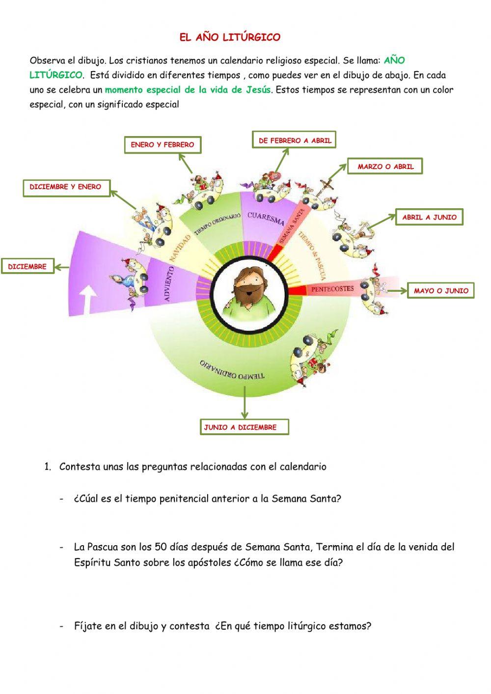 CALENDARIO Y ADVOCACIONES