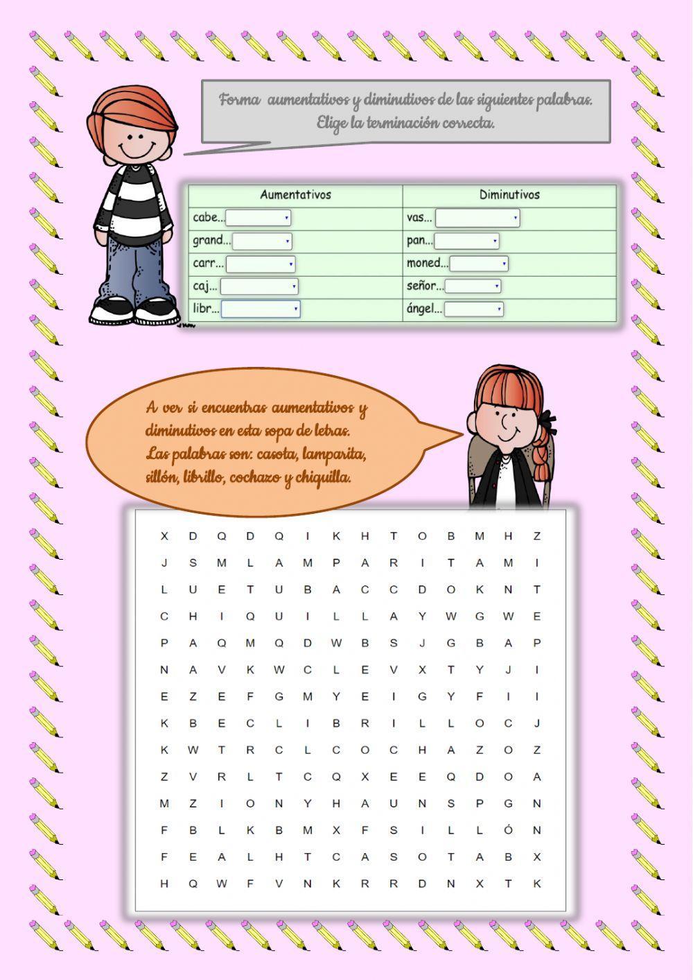 Aumentativos o diminutivos