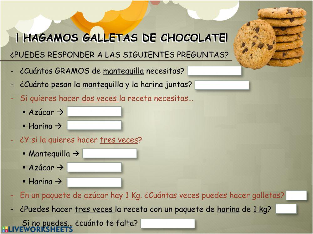 Receta de galletas