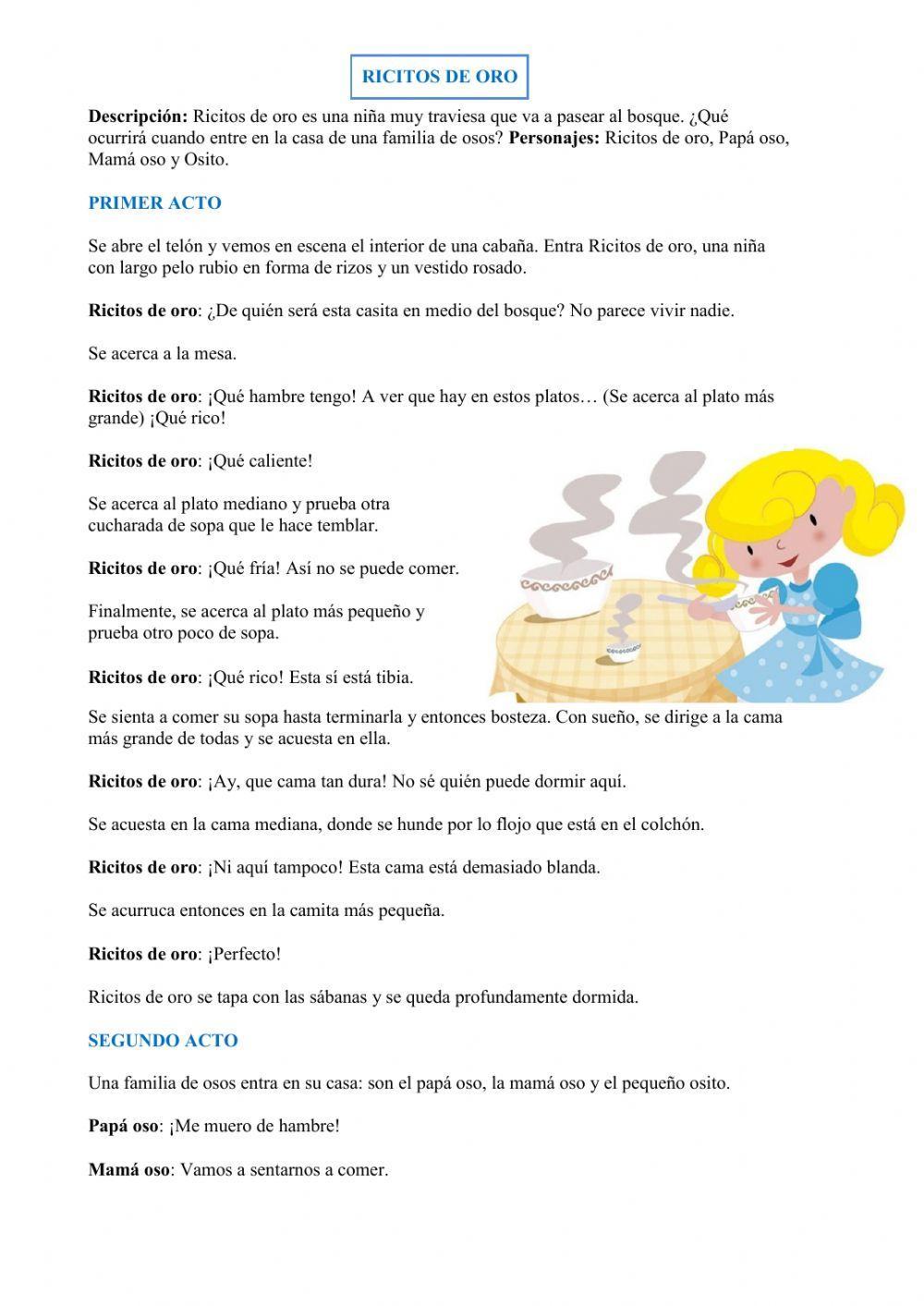 Ricitos de oro - Obra teatral