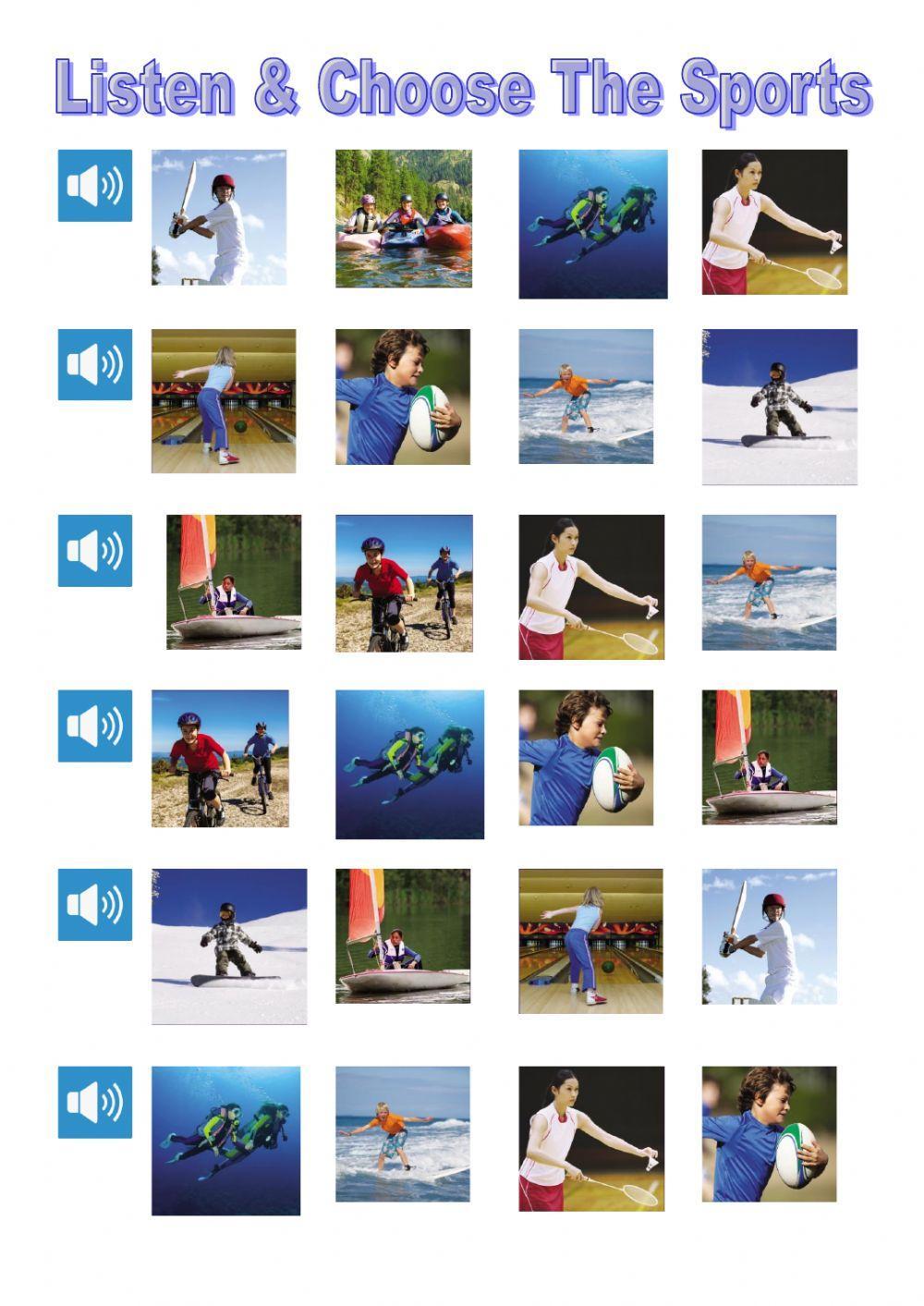 Listen and choose the sports tiger 5 macmillan