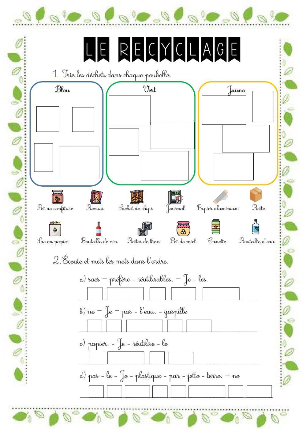 Le recyclage Le recyclage