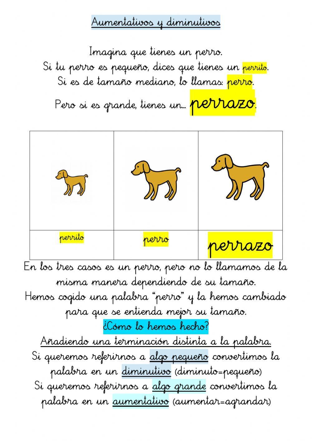 Aumentativos y Diminutivos