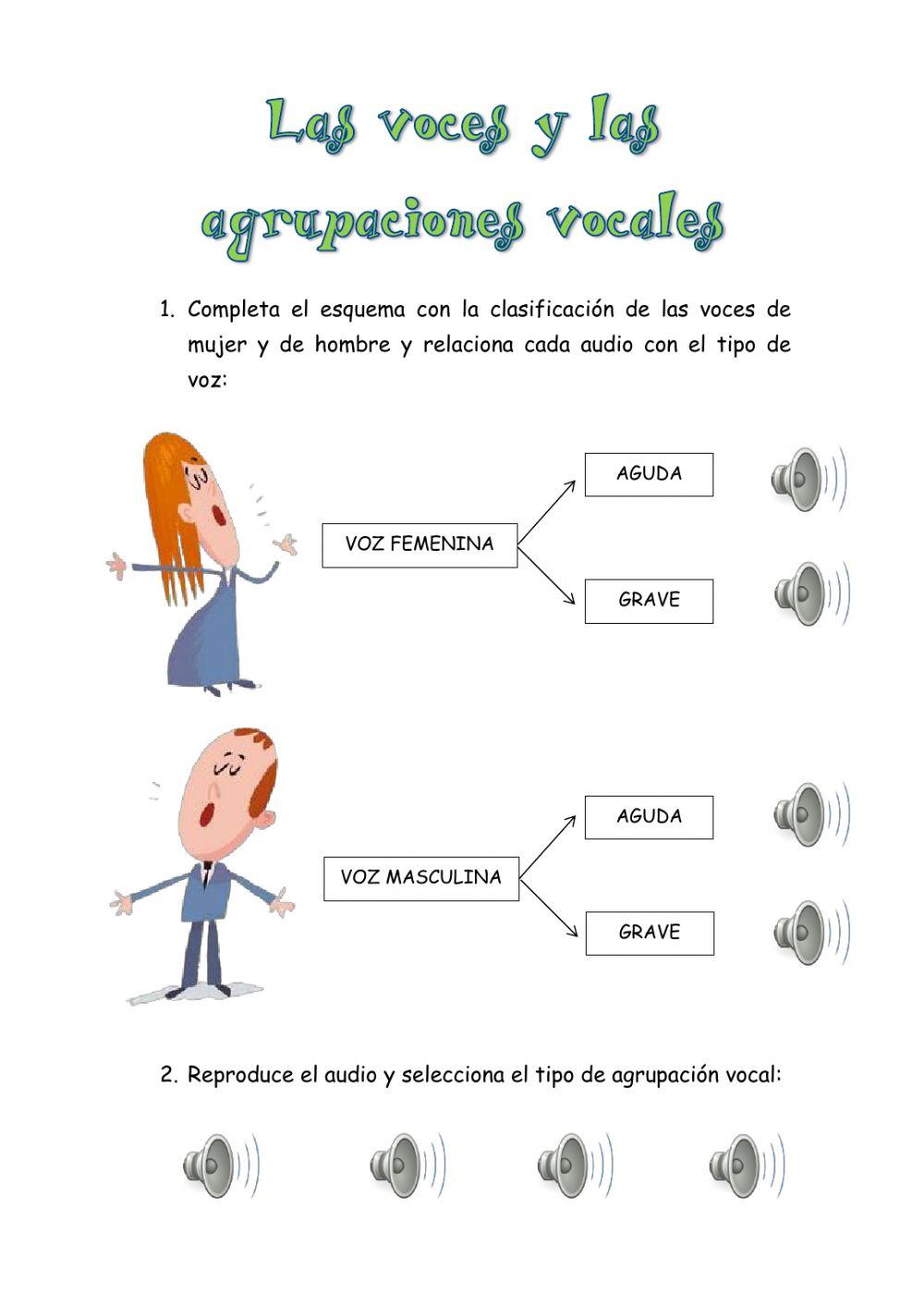 Voces y agrupaciones vocales 4º