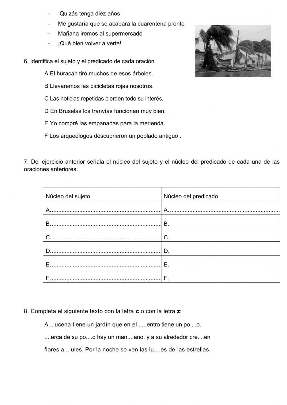 Examen Lengua Unidad 10 y 11