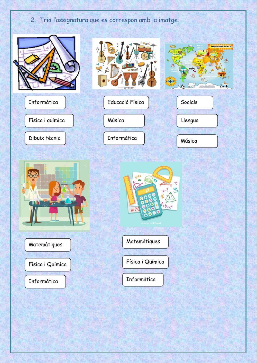 Vocabulari escola-institu