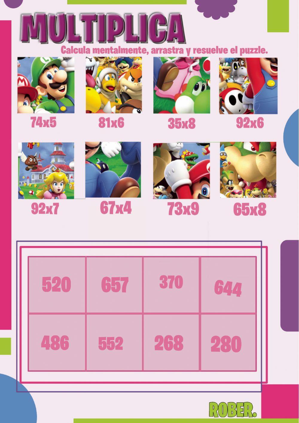 Multiplica mentalmente con Mario Multiplica mentalmente con Mario